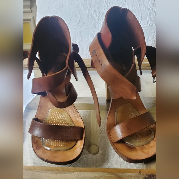 Chloé calf leather sandals Gladiator 8M - Picture 2 of 10